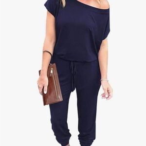 Navy Blue Women's Jumpsuit